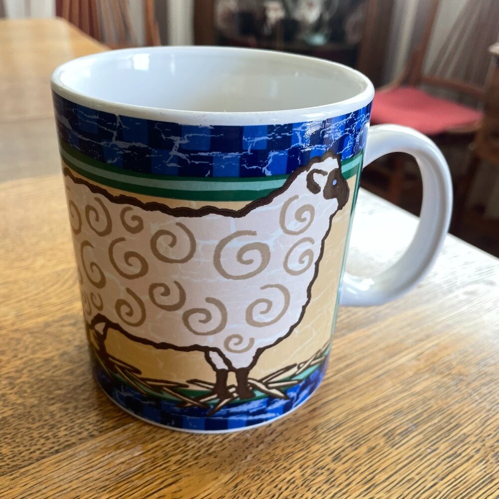 Riviera Van Beers Big Farm Animals Sheep Coffee Cup Mug